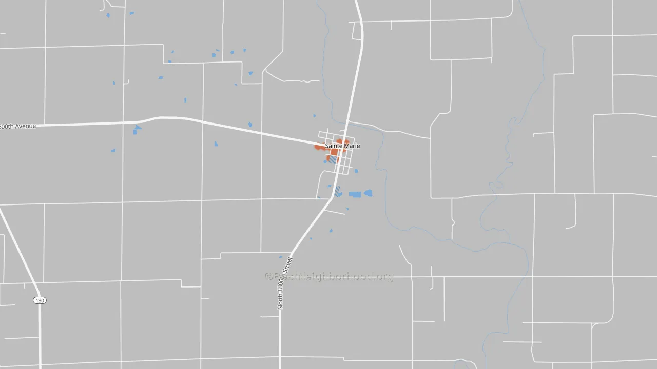 Bike Grade map of Ste. Marie, IL