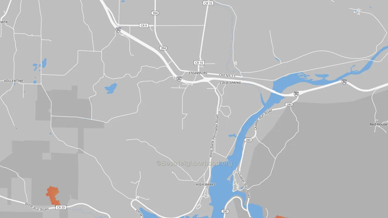 Bike Grade map of Steamburg, NY