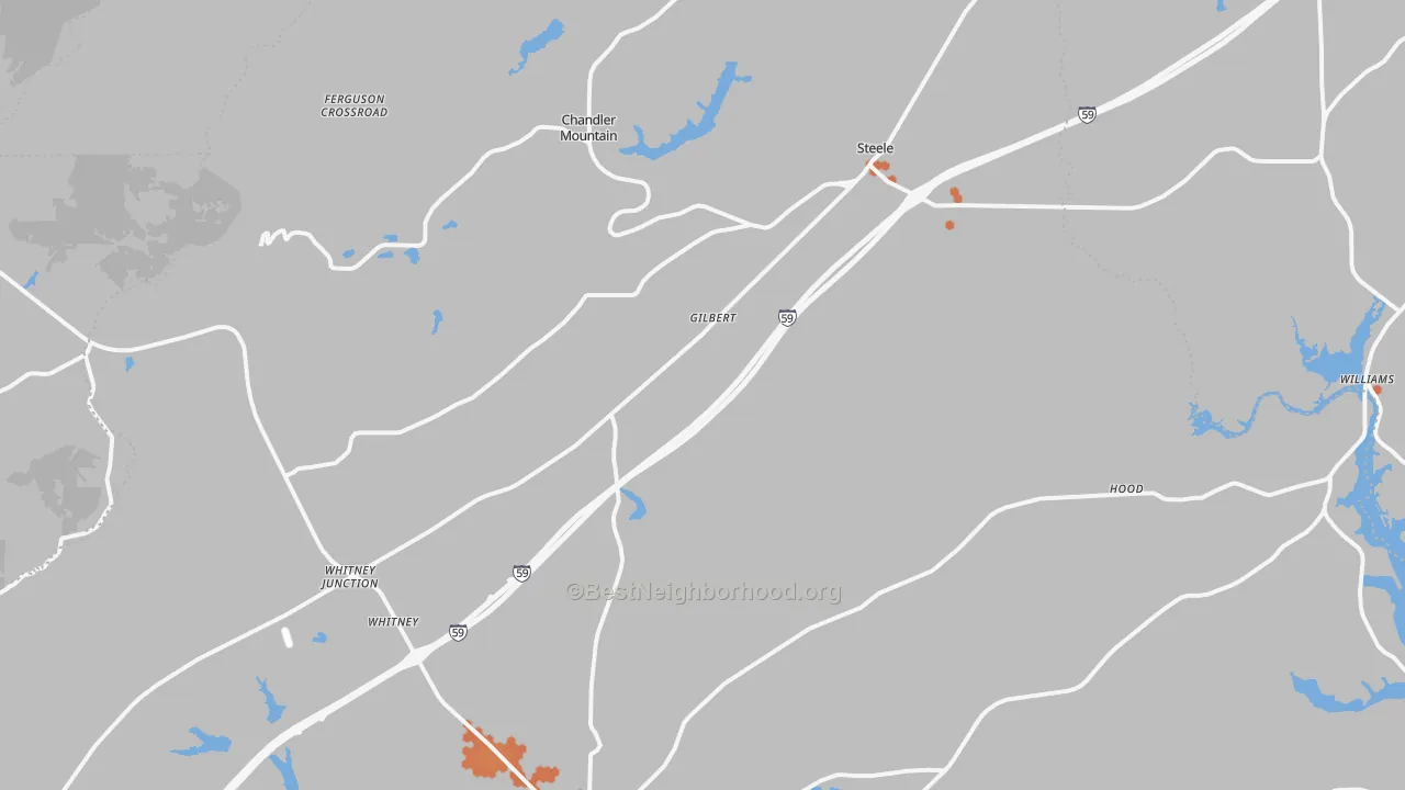 Bike Grade map of Steele, AL