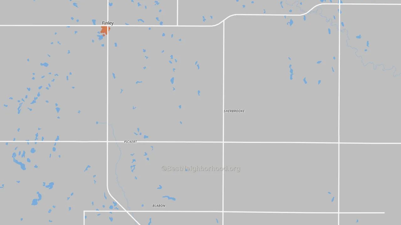 Bike Grade map of Steele County, ND