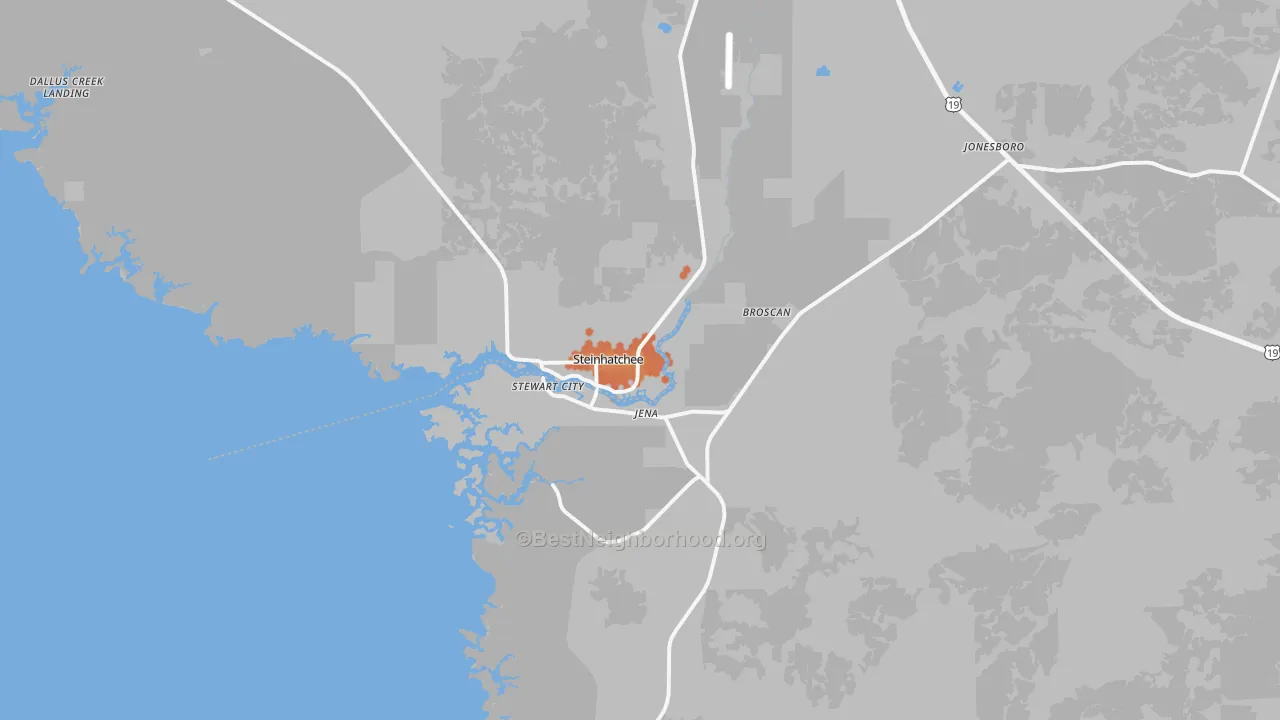 Bike Grade map of Steinhatchee, FL