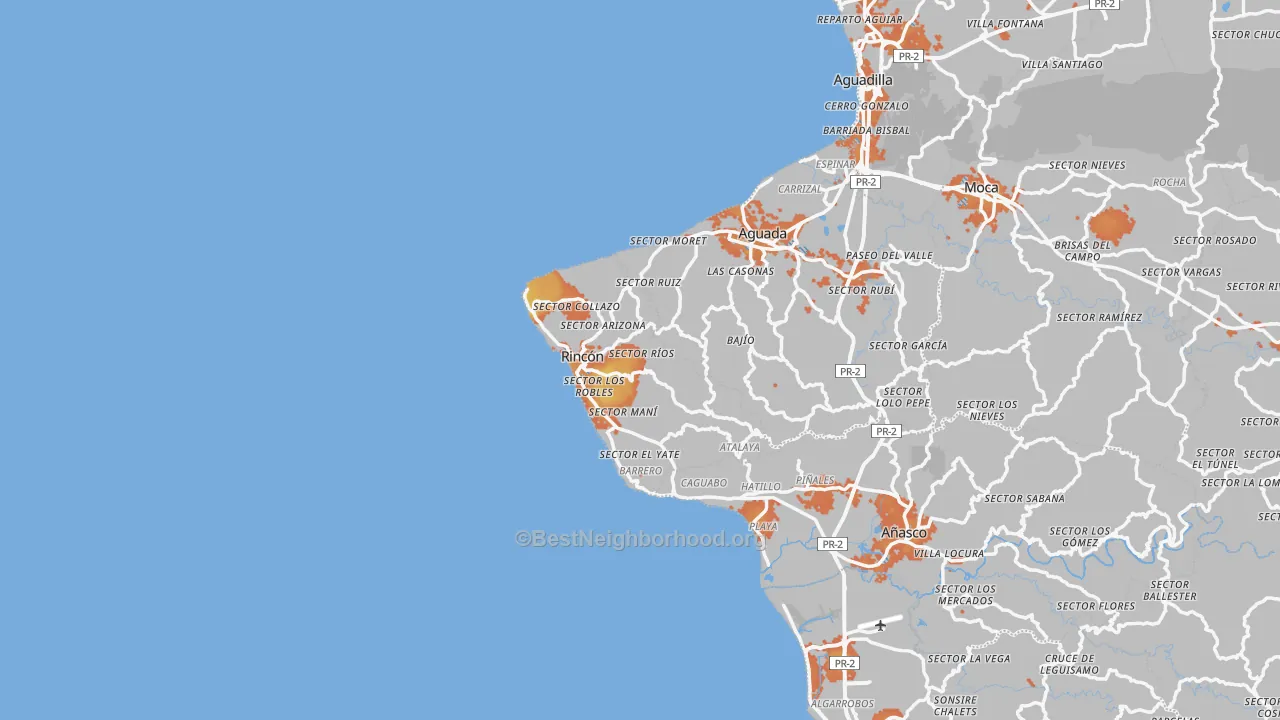 Bike Grade map of Stella Rincon, PR