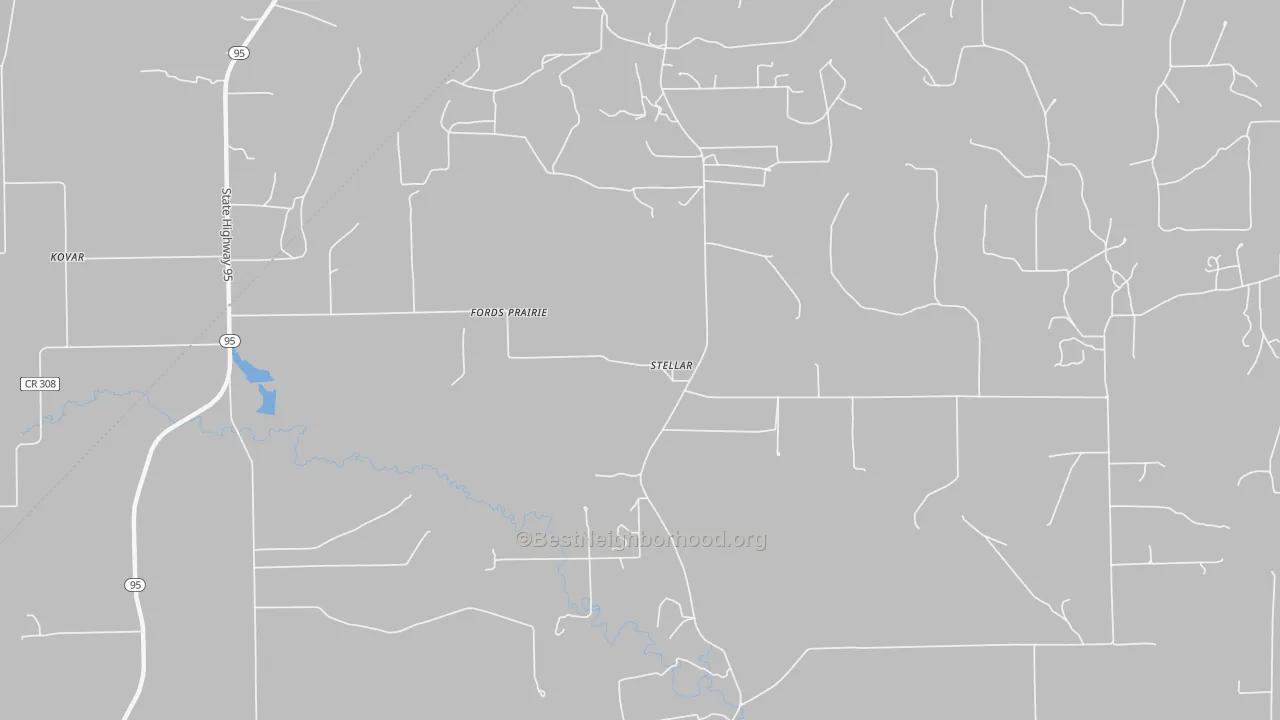 Bike Grade map of Stellar, TX