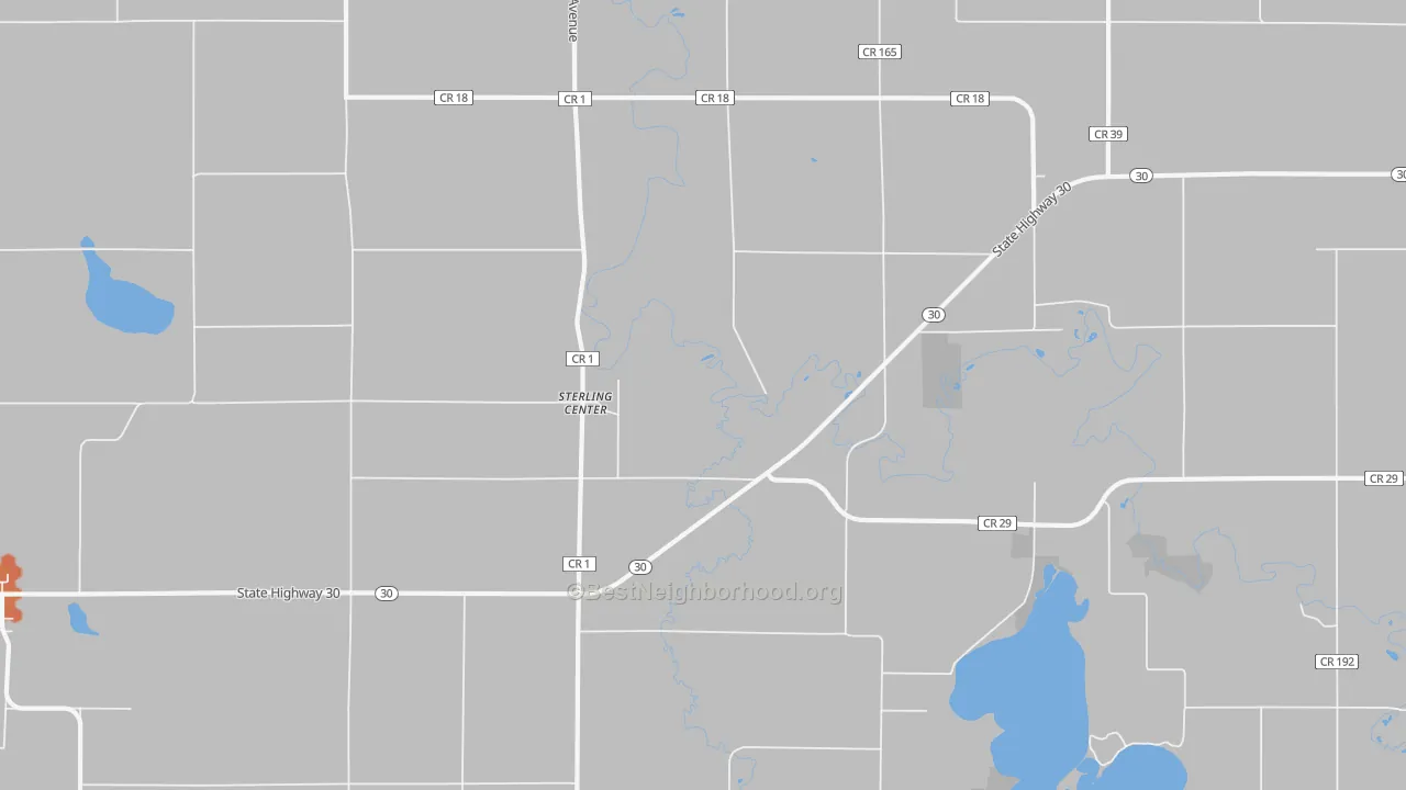 Bike Grade map of Sterling Center, MN