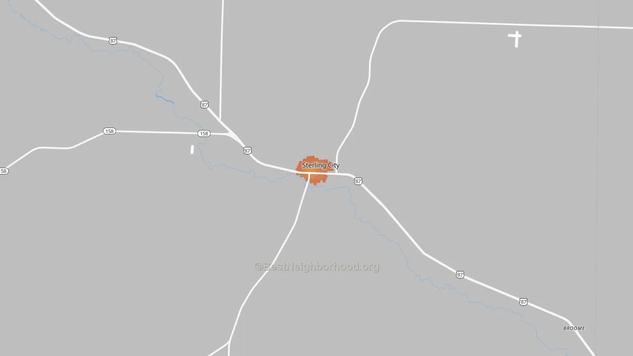 Bike Grade map of Sterling City, TX