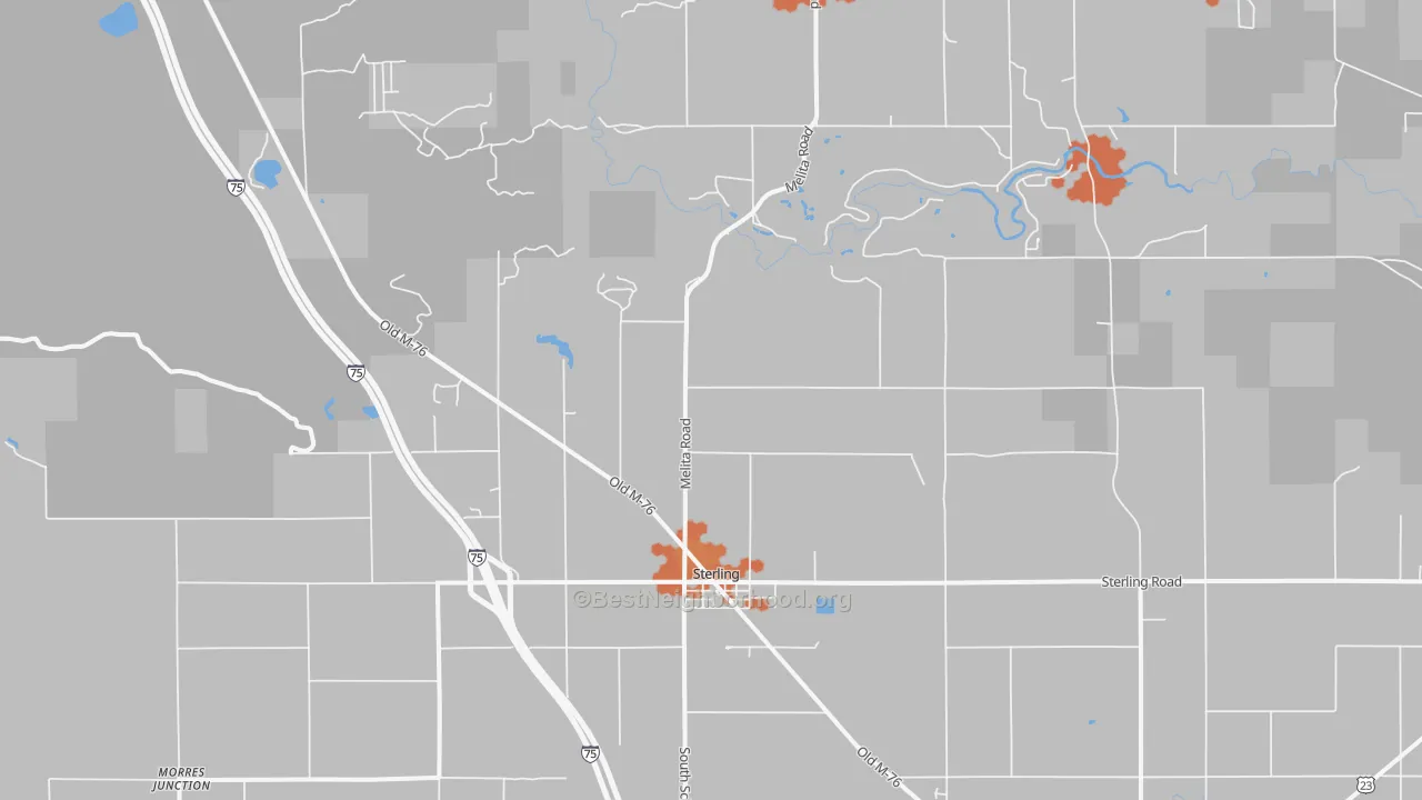 Bike Grade map of Sterling, MI