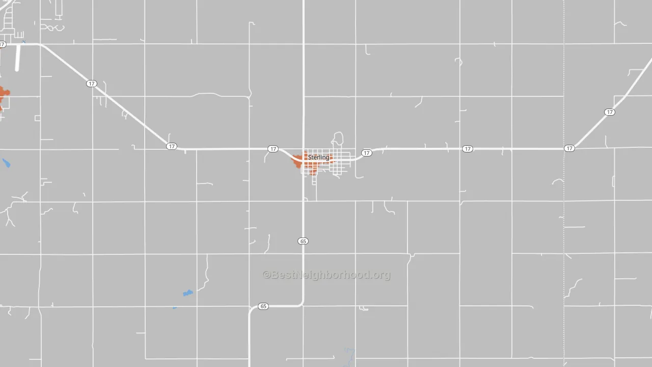 Bike Grade map of Sterling, OK