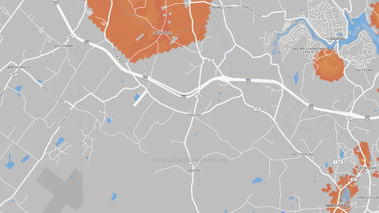 Bike Grade map of Sterling, PA