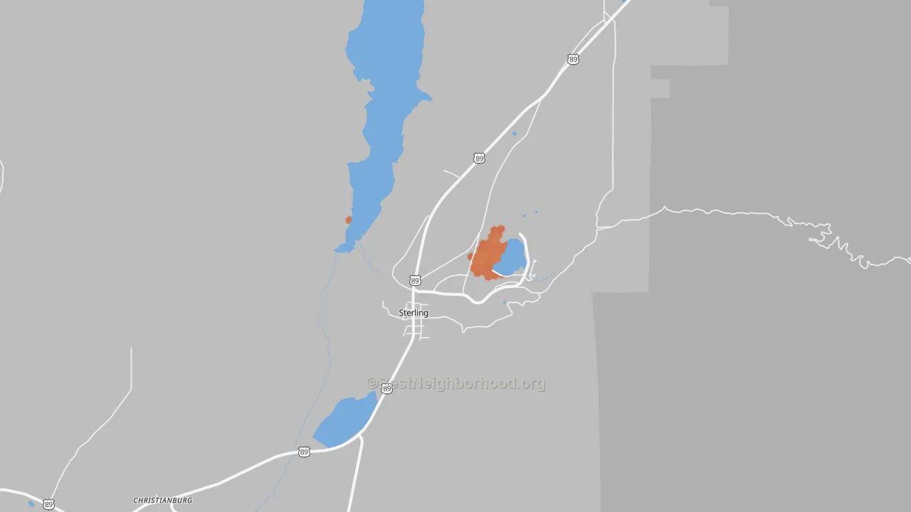 Bike Grade map of Sterling, UT
