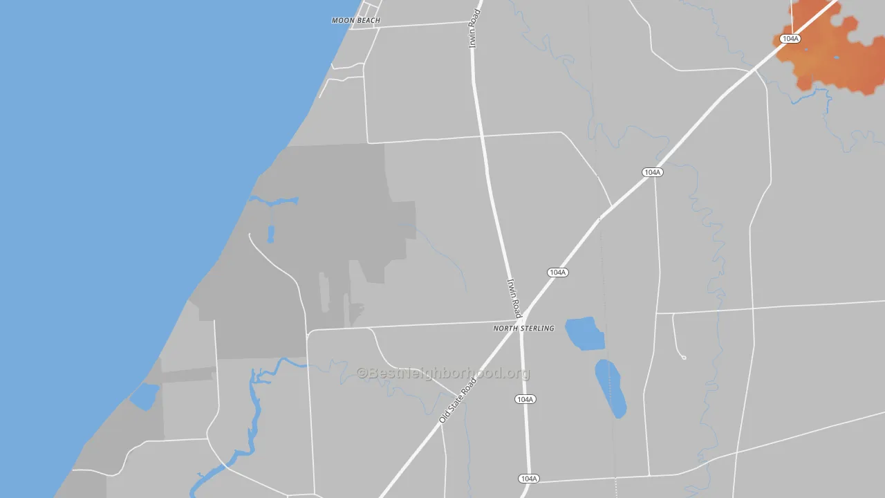 Bike Grade map of Sterling Valley, NY