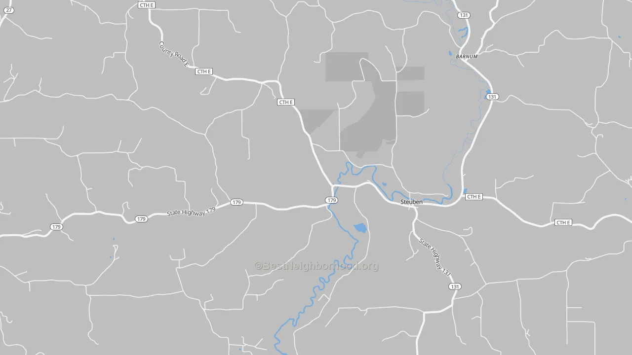 Bike Grade map of Steuben, WI