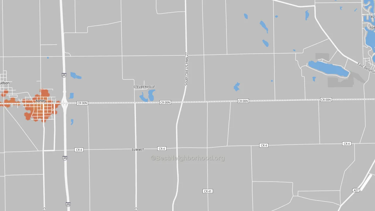 Bike Grade map of Steubenville, IN
