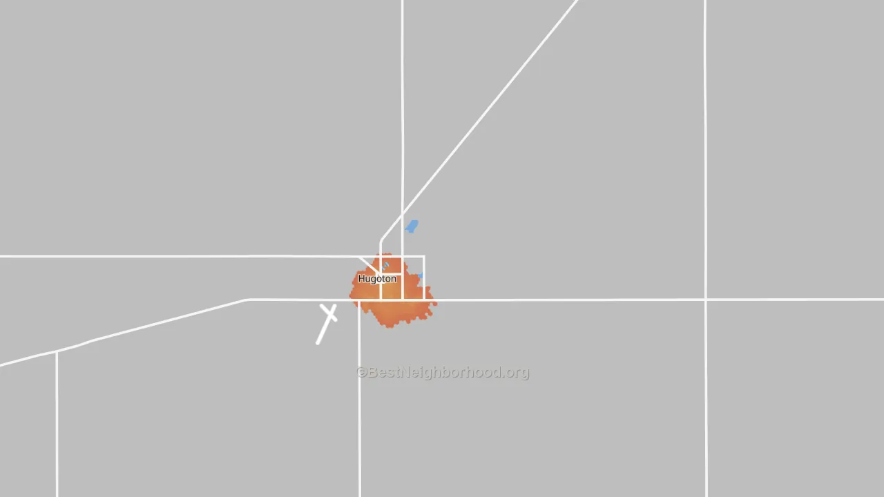 Bike Grade map of Stevens County, KS