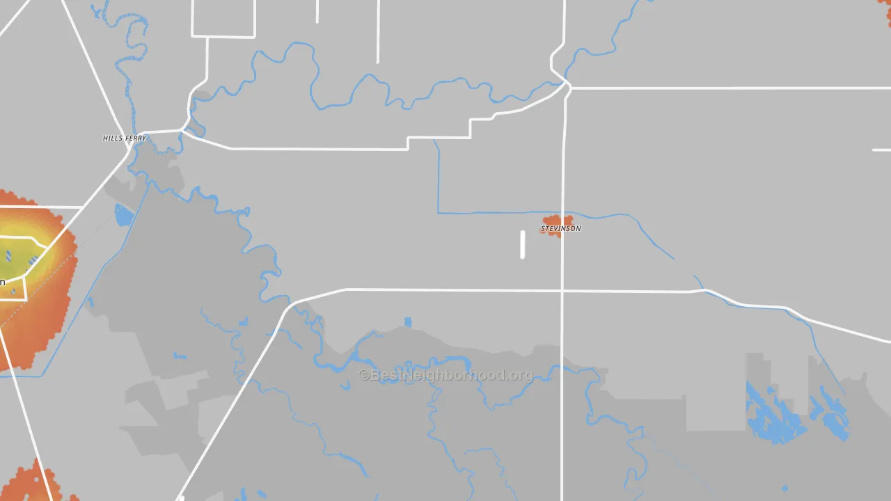 Bike Grade map of Stevinson, CA