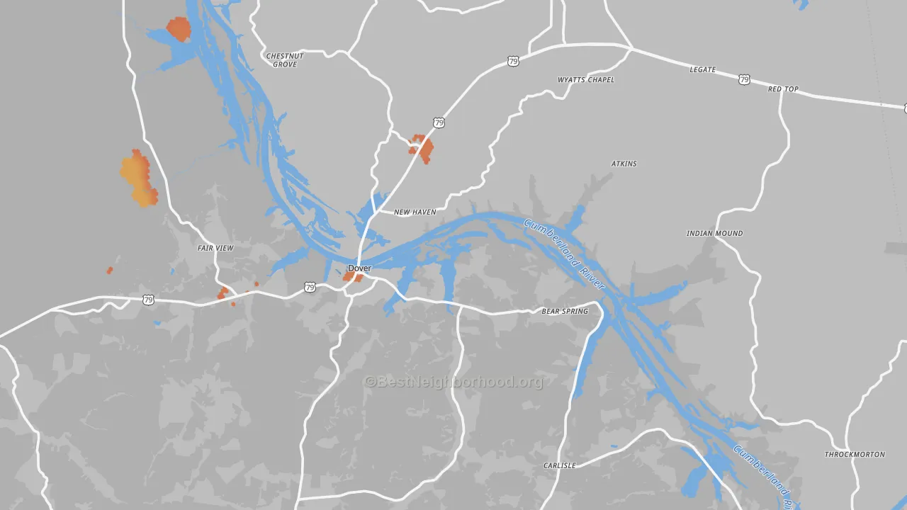 Bike Grade map of Stewart County, TN