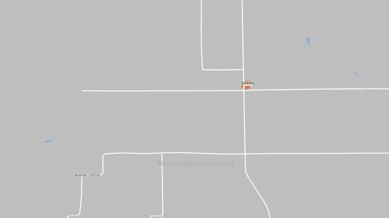 Bike Grade map of Stickney, SD