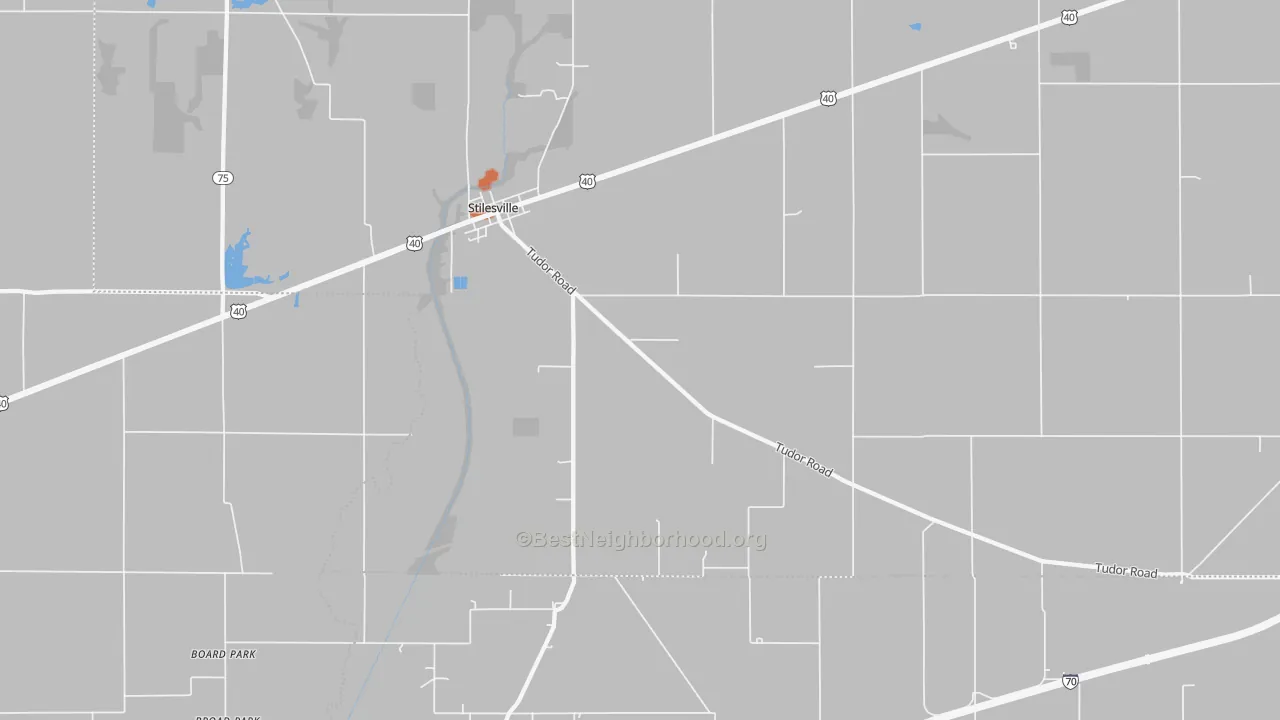 Bike Grade map of Stilesville, IN