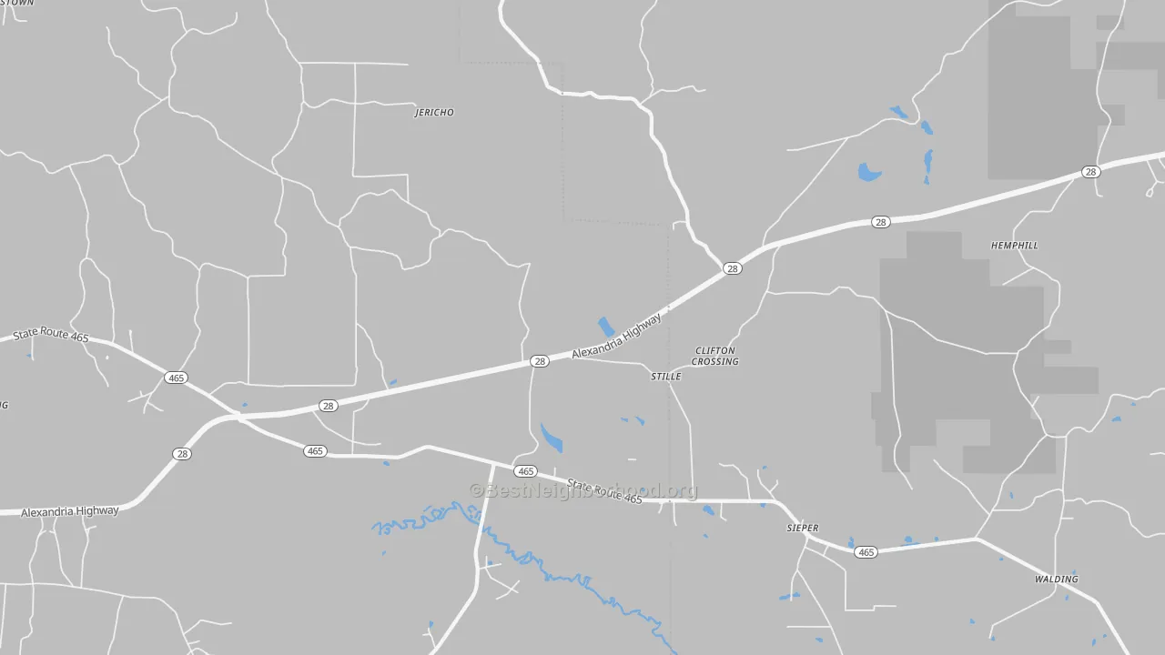 Bike Grade map of Stille, LA