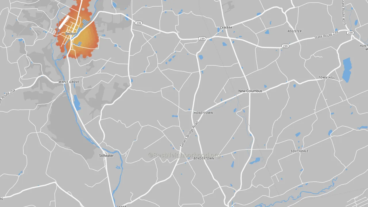Bike Grade map of Stillwater, PA