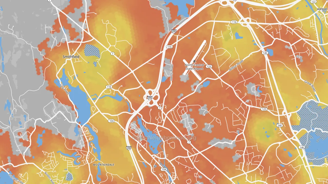 Bike Grade map of Stillwater, RI