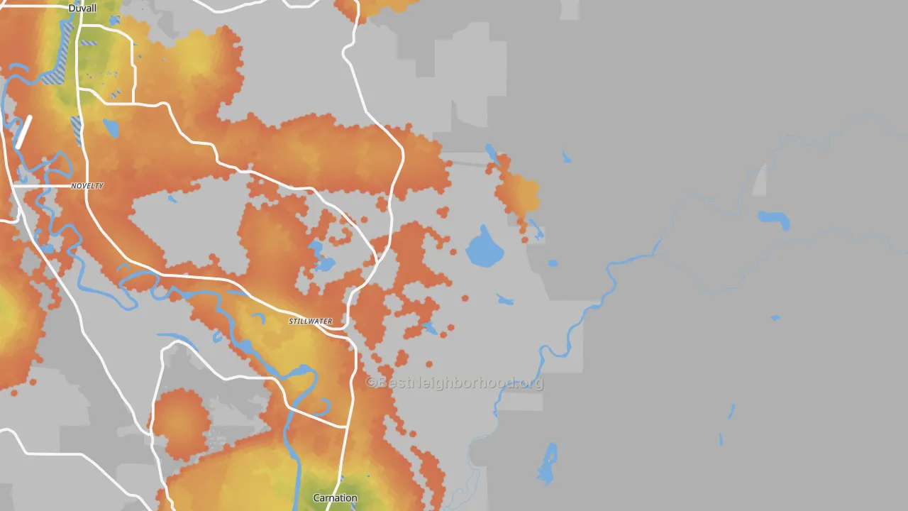 Bike Grade map of Stillwater, WA