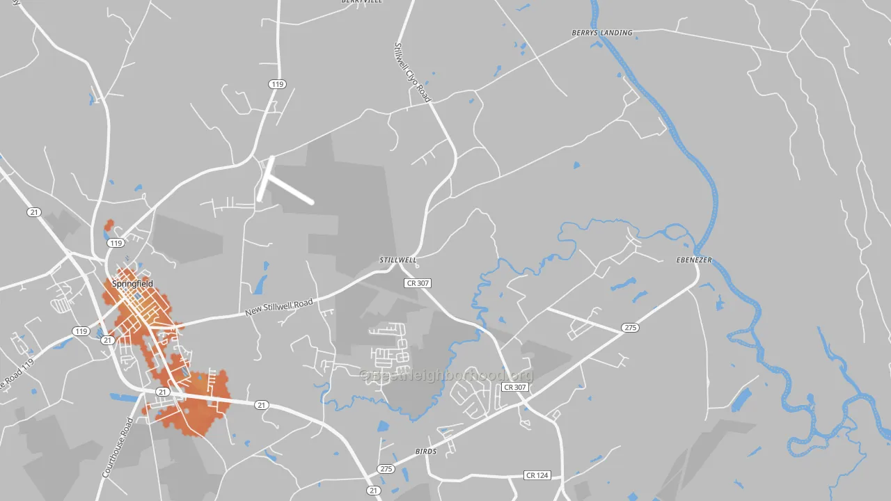 Bike Grade map of Stillwell, GA