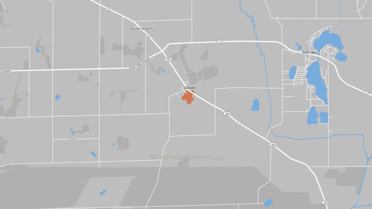 Bike Grade map of Stillwell, IN