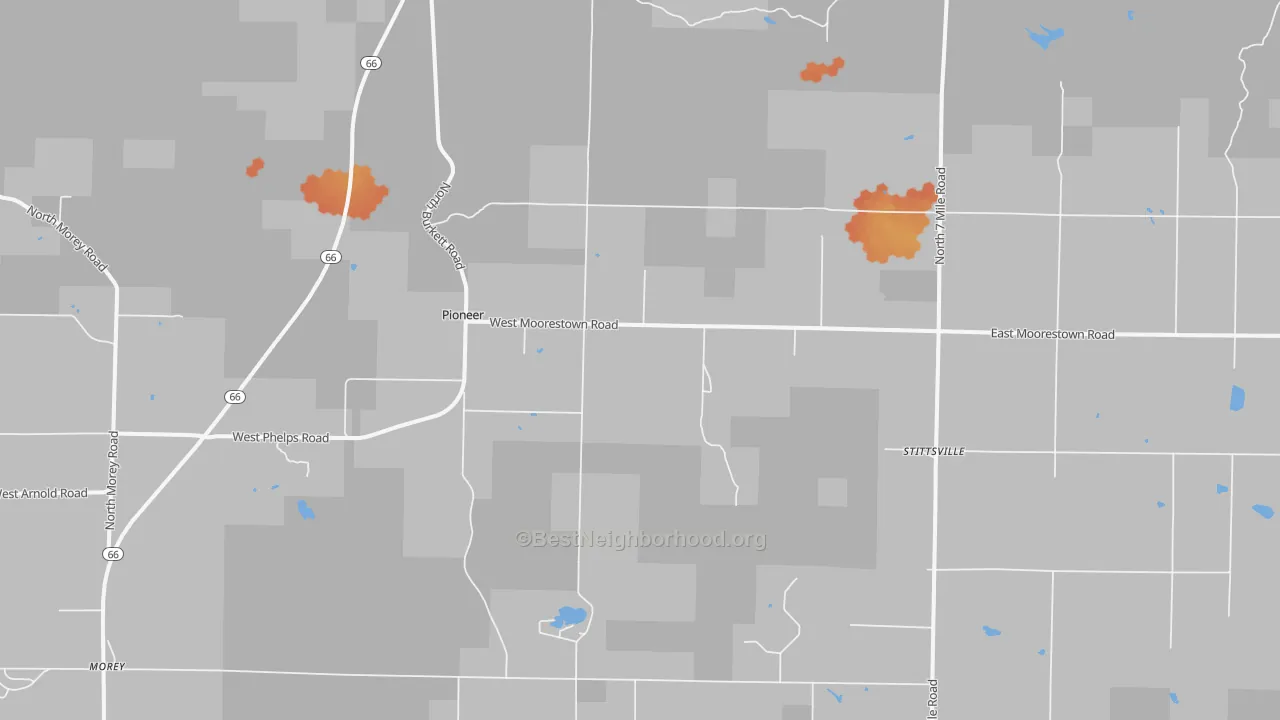 Bike Grade map of Stittsville, MI