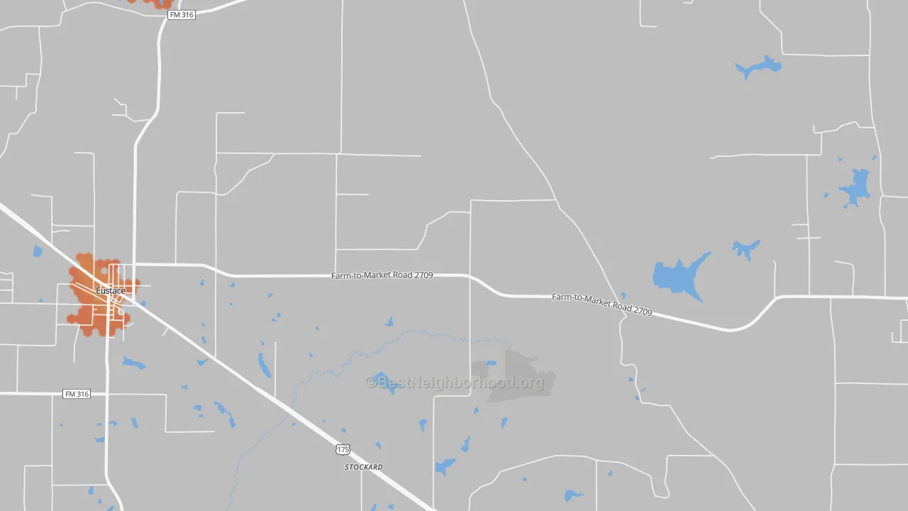 Bike Grade map of Stockard, TX