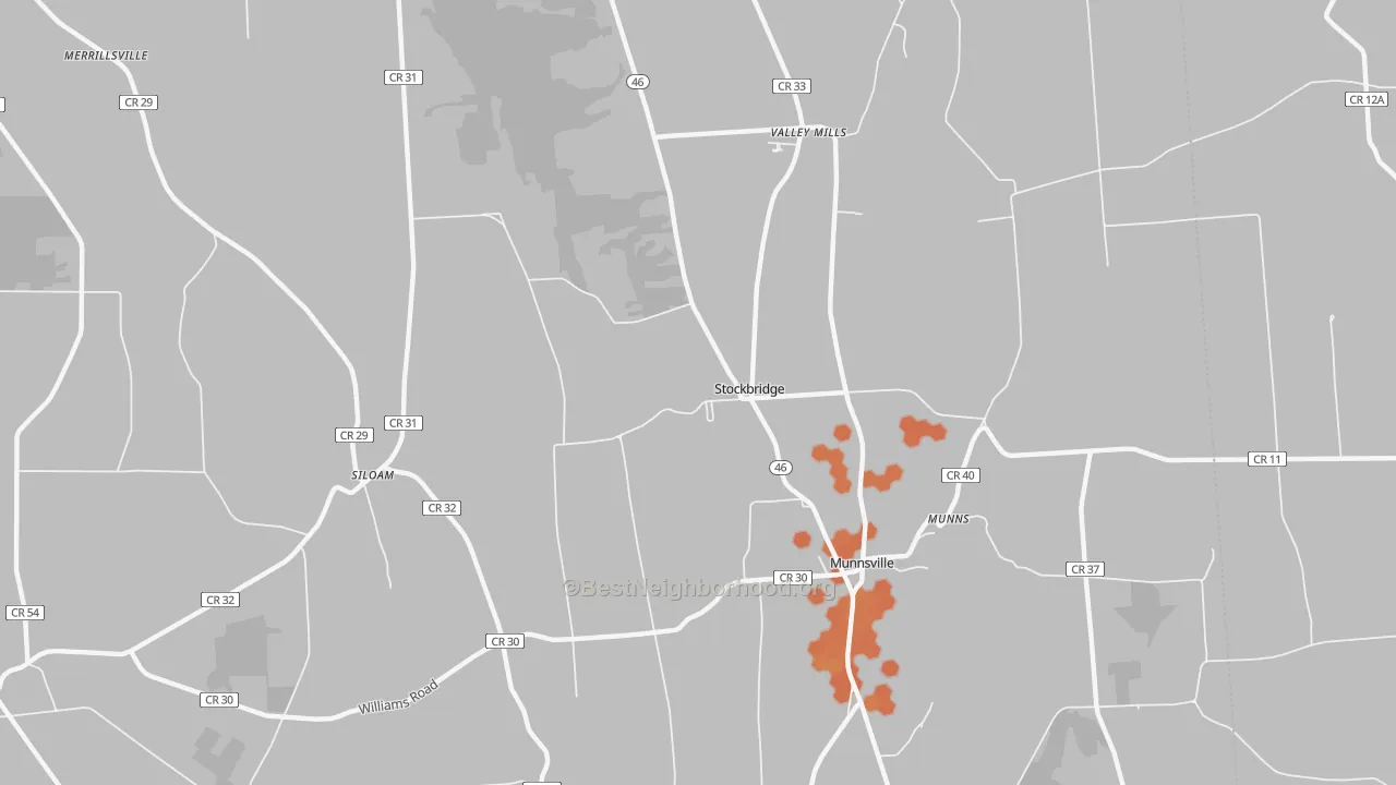 Bike Grade map of Stockbridge, NY