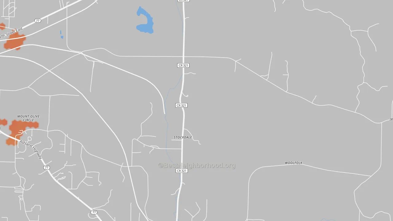 Bike Grade map of Stockdale, AL