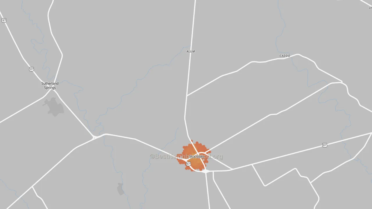 Bike Grade map of Stockdale, TX