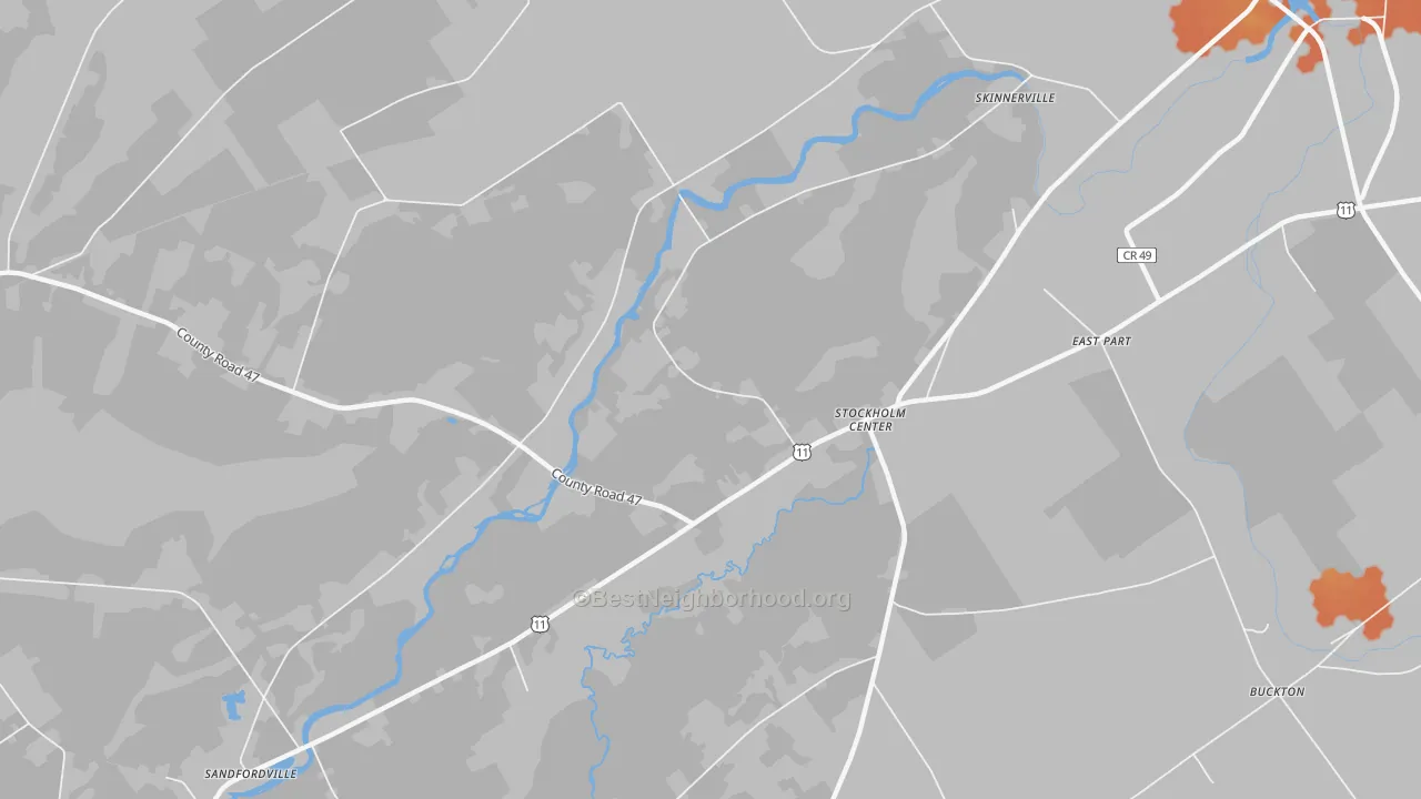Bike Grade map of Stockholm Center, NY