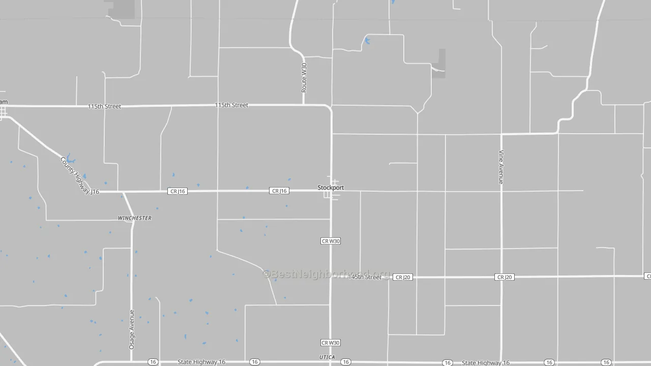 Bike Grade map of Stockport, IA