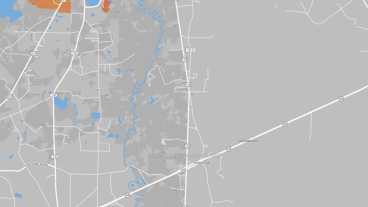 Bike Grade map of Stockton, GA