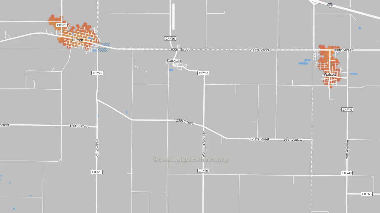 Bike Grade map of Stockton, IA