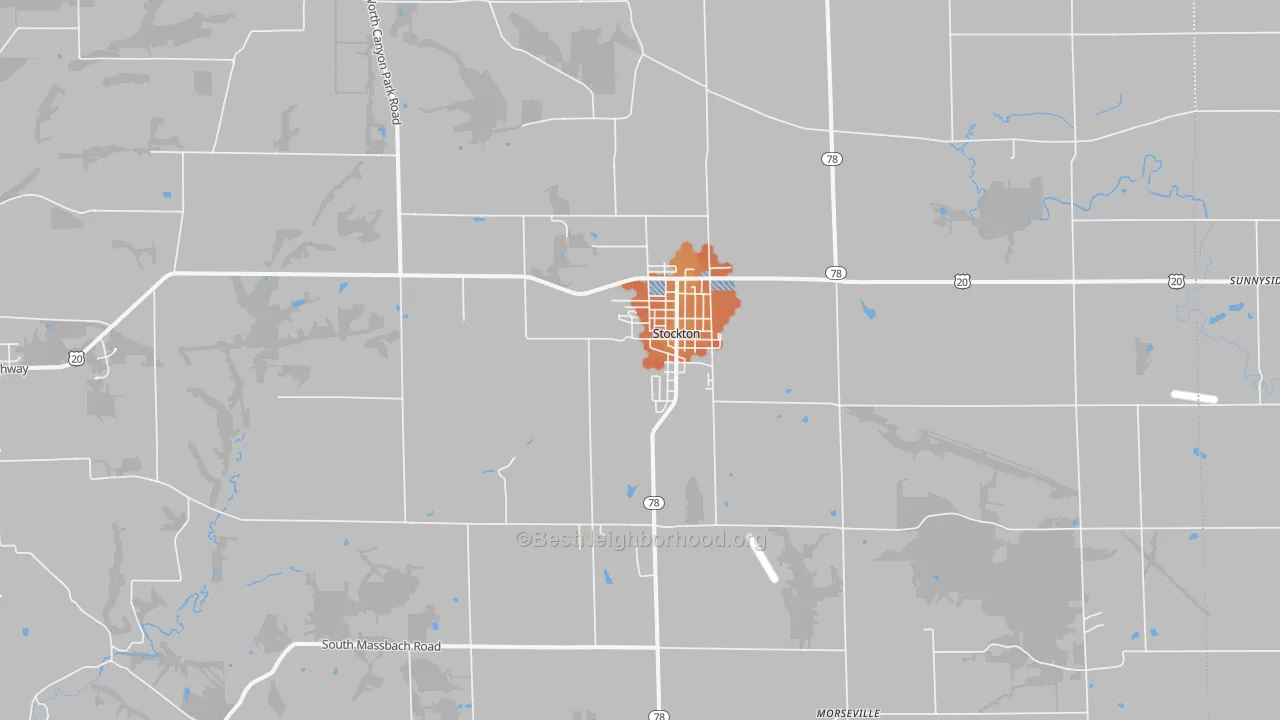 Bike Grade map of Stockton, IL