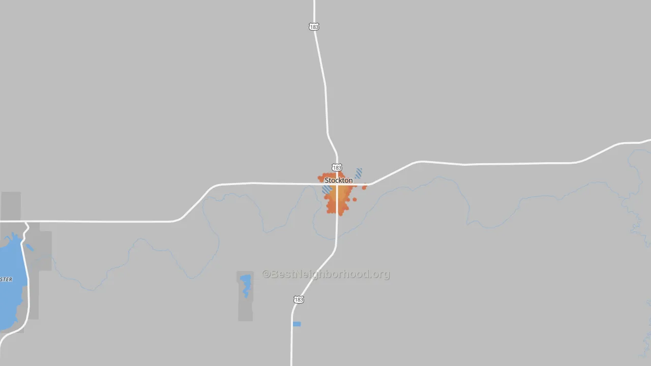 Bike Grade map of Stockton, KS