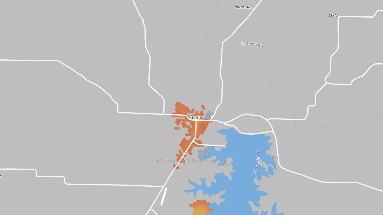 Bike Grade map of Stockton, MO