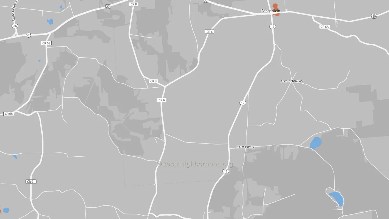 Bike Grade map of Stockwell, NY