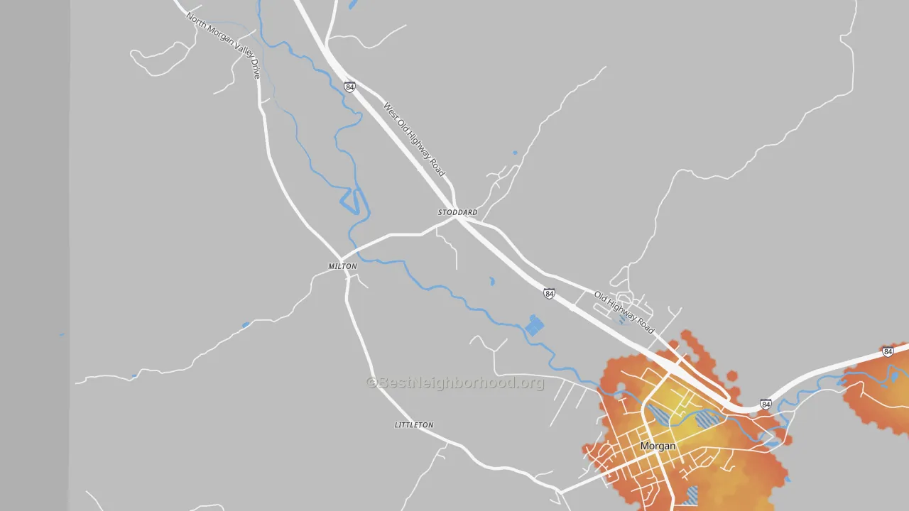 Bike Grade map of Stoddard, UT