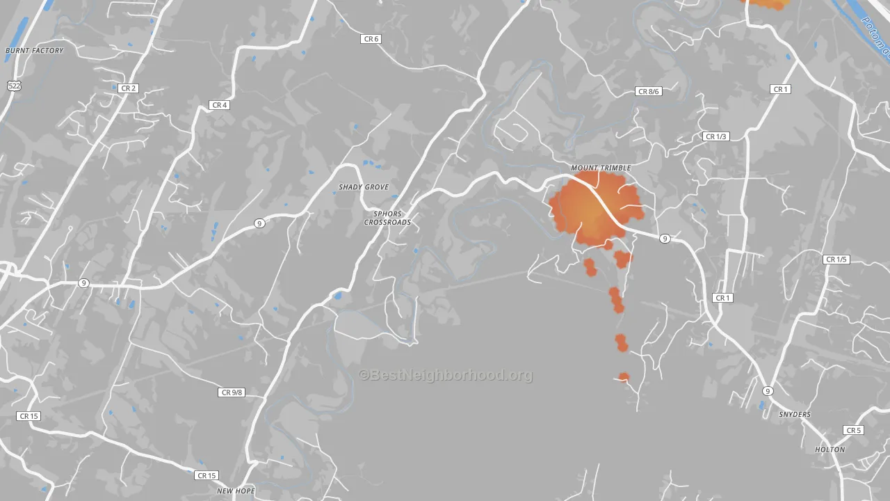 Bike Grade map of Stohrs Crossroads, WV