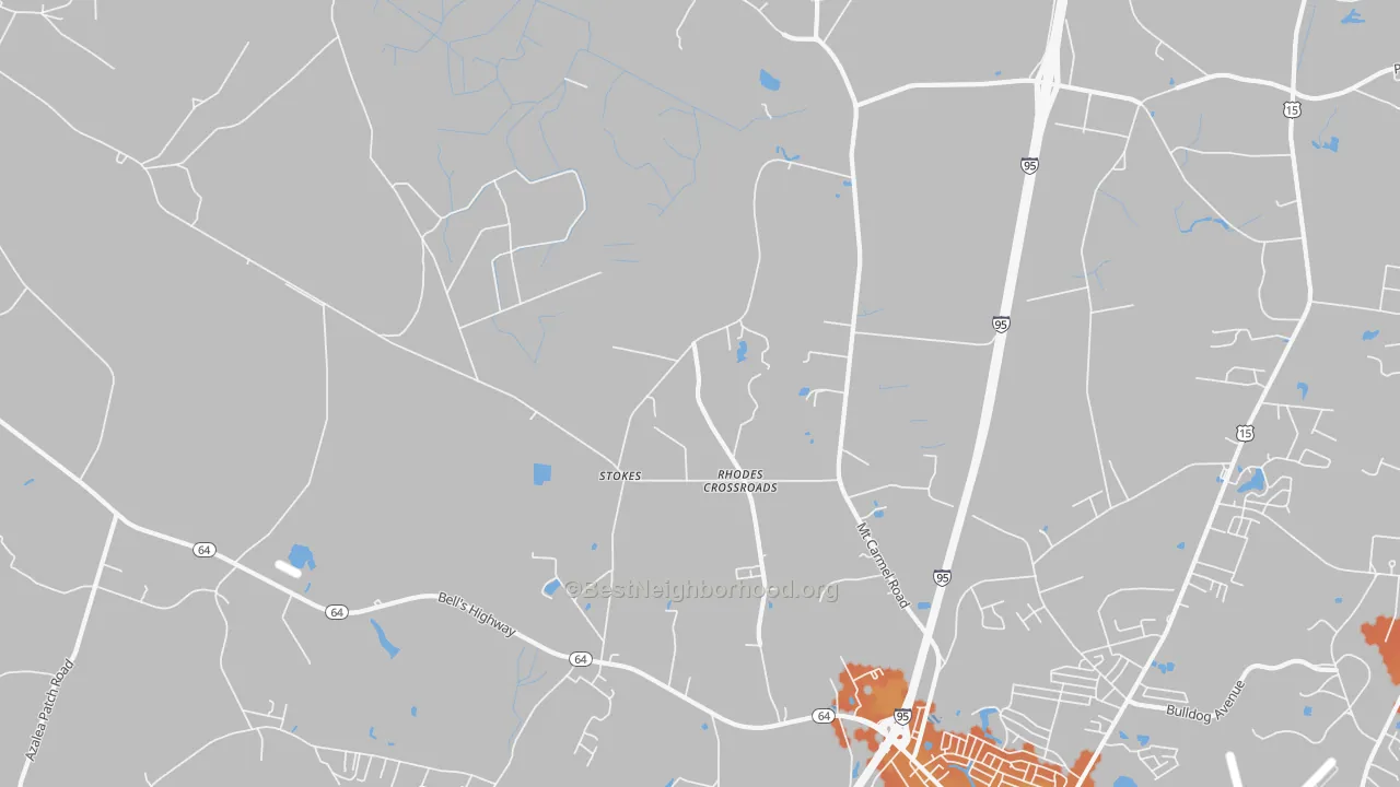 Bike Grade map of Stokes, SC