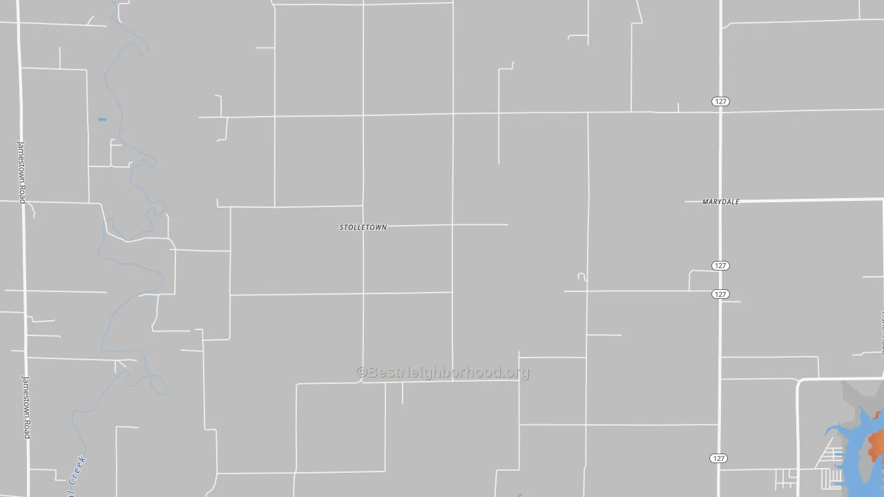 Bike Grade map of Stolletown, IL