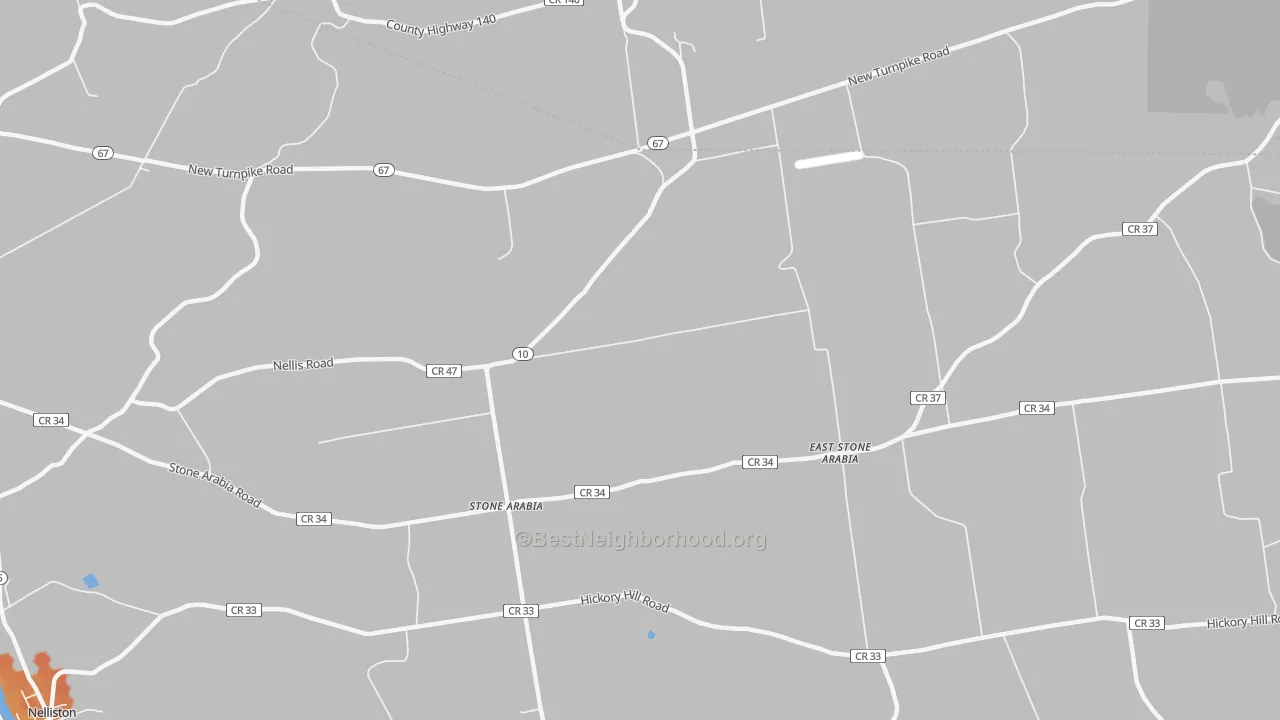 Bike Grade map of Stone Arabia, NY