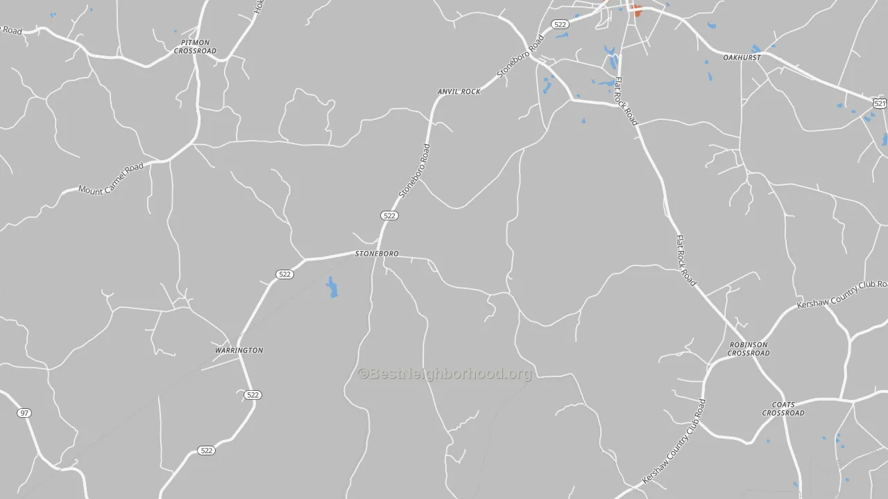 Bike Grade map of Stoneboro, SC