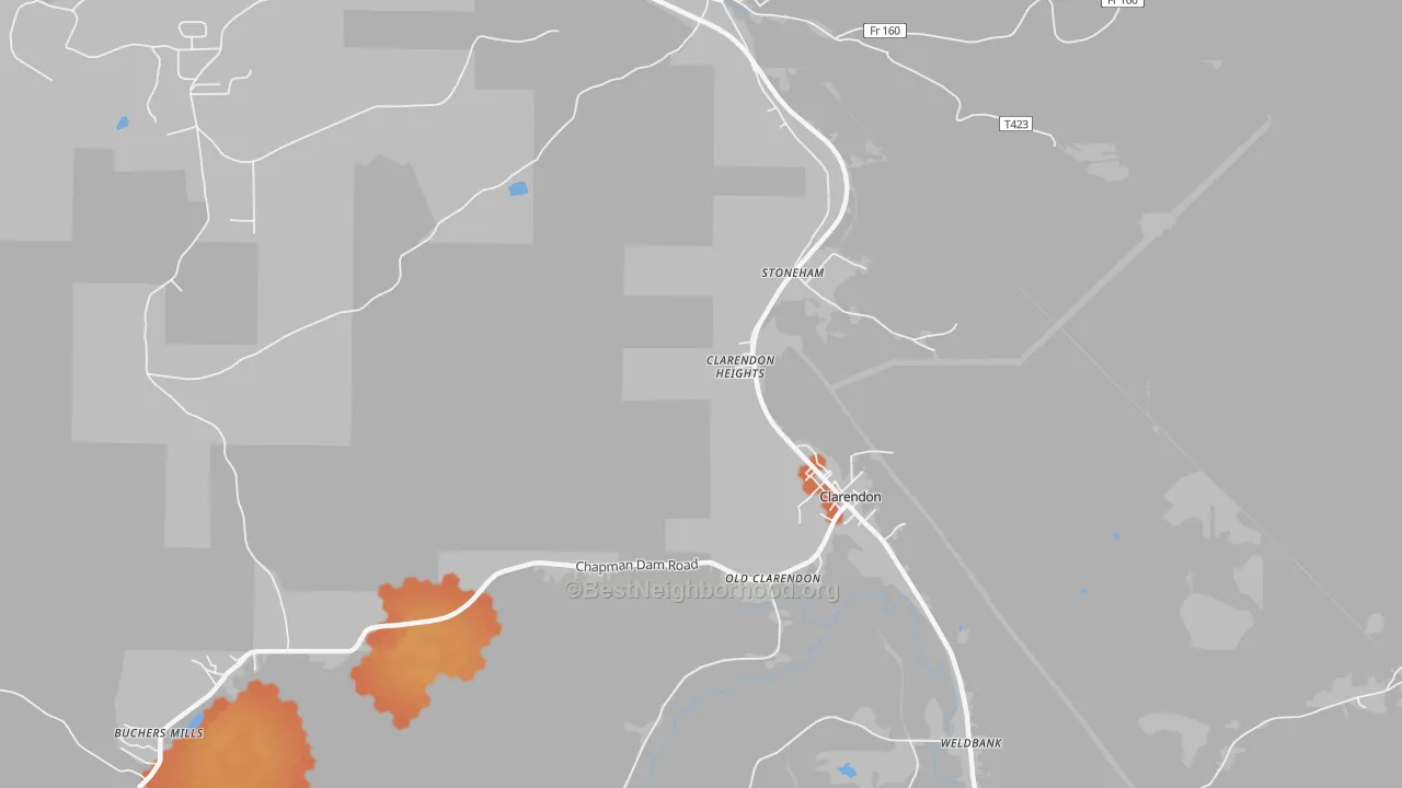 Bike Grade map of Stoneham, PA