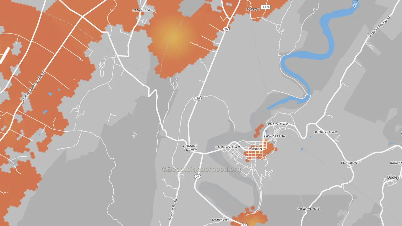 Bike Grade map of Stonerstown, PA