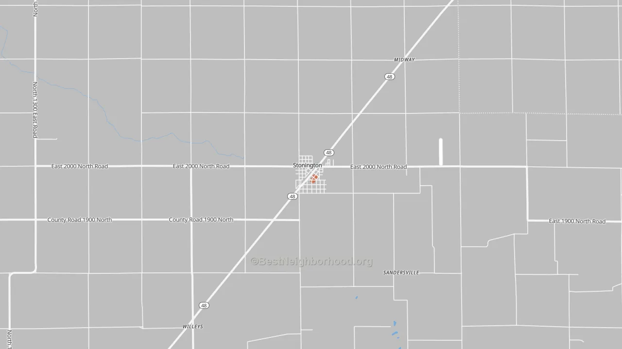 Bike Grade map of Stonington, IL