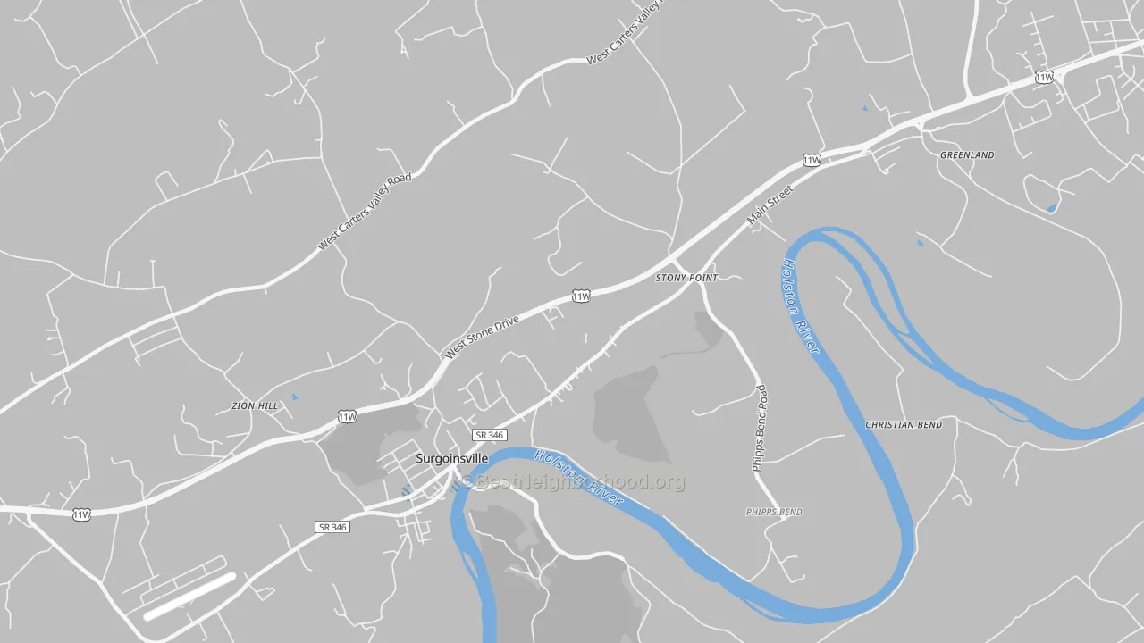 Bike Grade map of Stony Point, TN